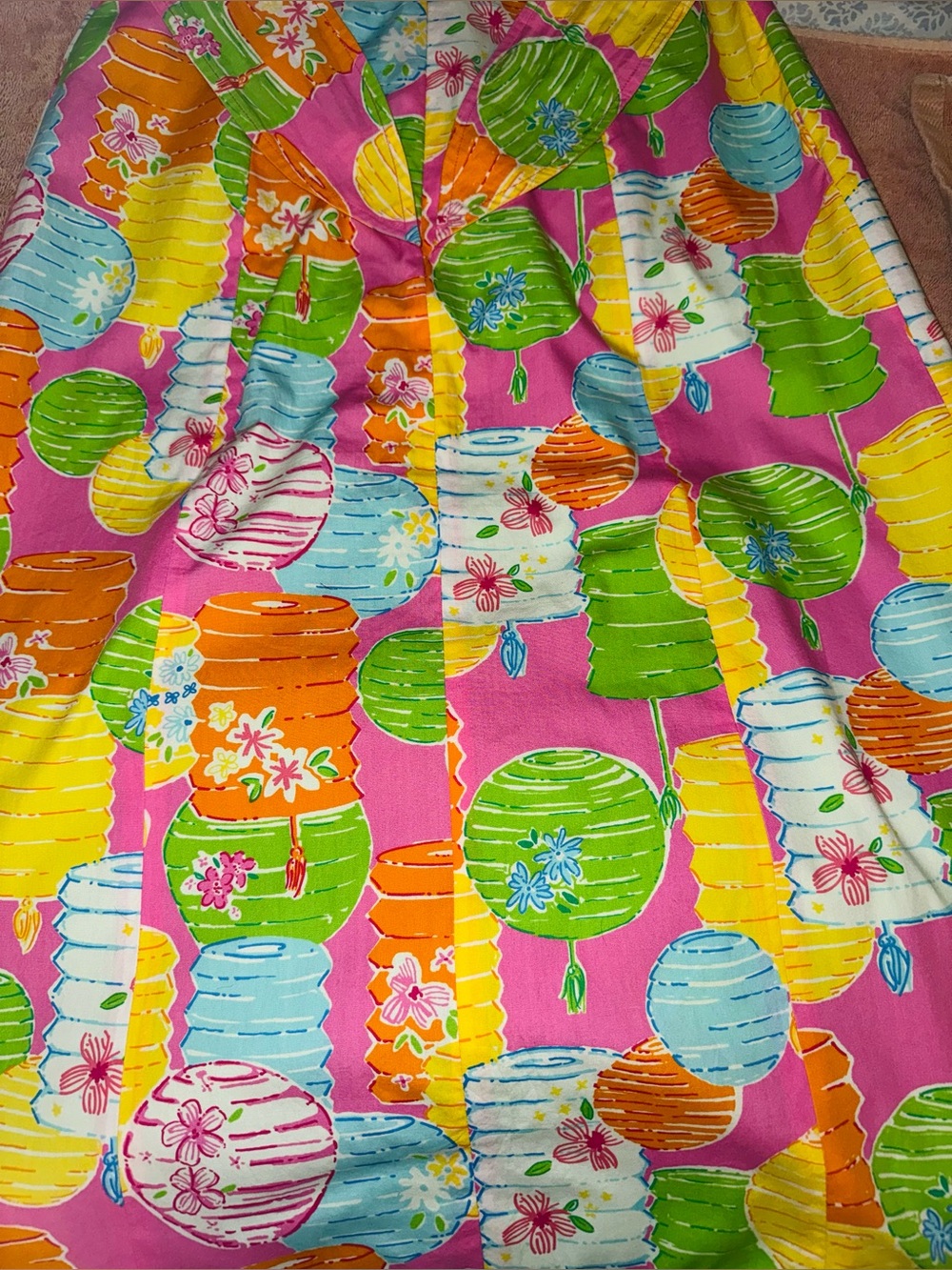 Vintage Lilly Pulitzer strapless dress size 4 Chinese Lantern Pattern - Picture 2 of 14